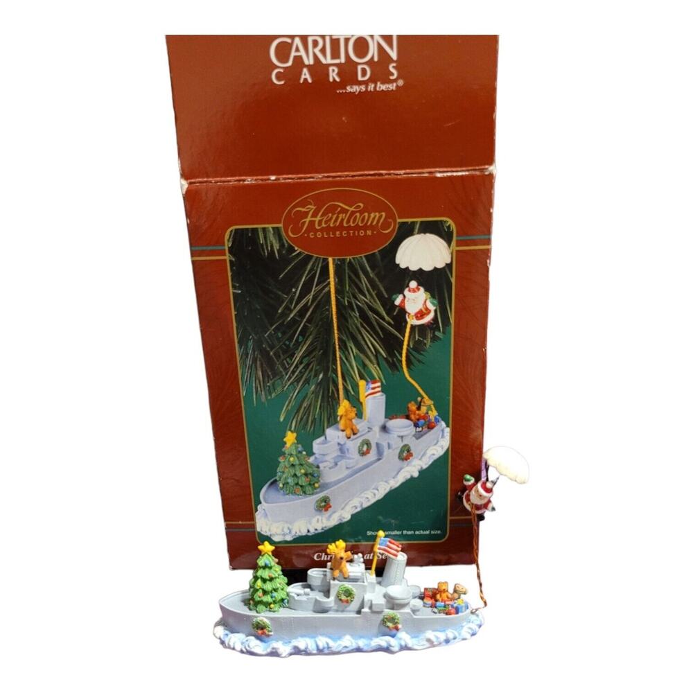 Carlton cards heirloom collection christmas at sea ornament American Flag